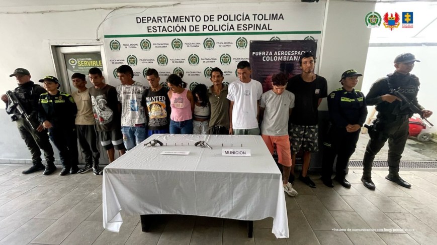 Cae banda ‘La Carrilera’ por microtráfico en El Espinal: ocho personas aseguradas por la Fiscalía