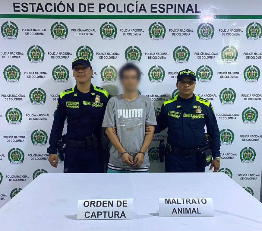 Capturan en El Espinal a hombre requerido por maltrato animal