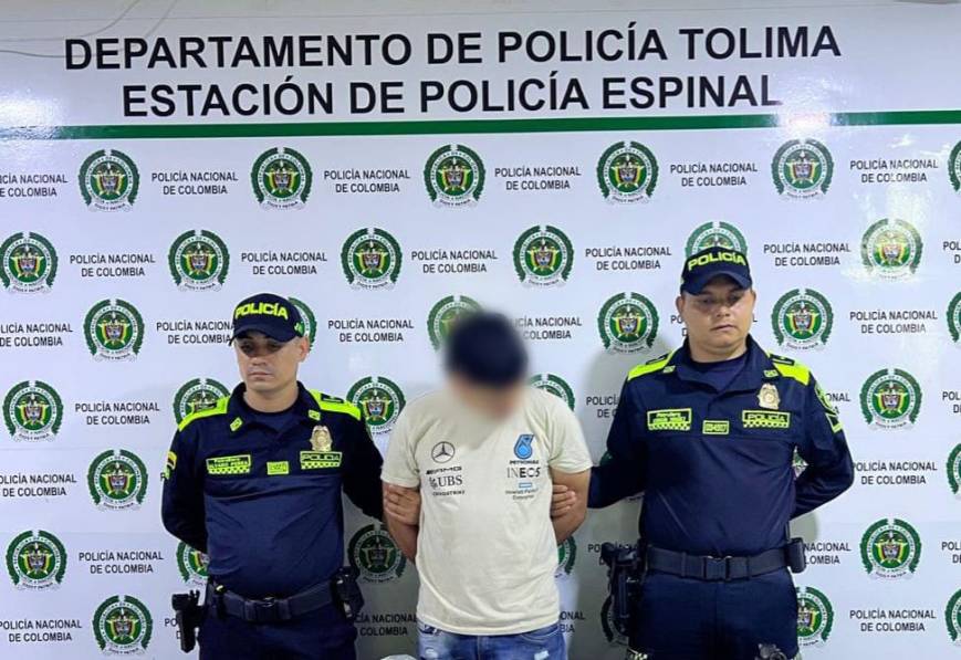 Capturan en El Espinal a joven con granada y munición ilegal