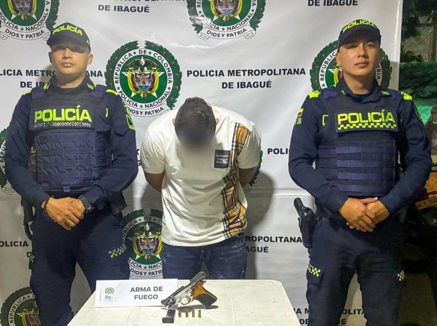 Capturan a hombre armado durante patrullaje en la Ciudadela Simón Bolívar, en Ibagué