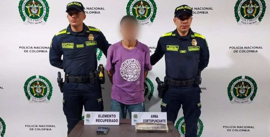Capturado en el sur de Ibagué cuando robaba a una mujer con arma blanca