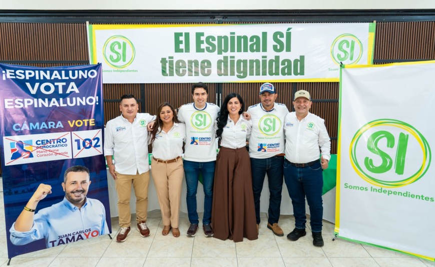 Somos Independientes oficializa respaldo a candidatos del Centro Democrático y crítica la gestión local en El Espinal