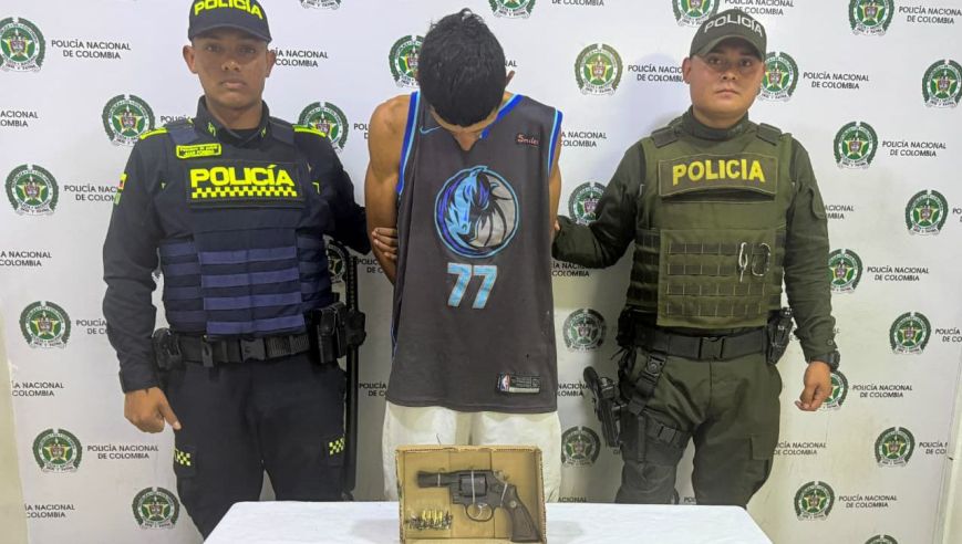 Cae alias “Eduar” con revólver en vía pública del barrio Chico, en Ibagué
