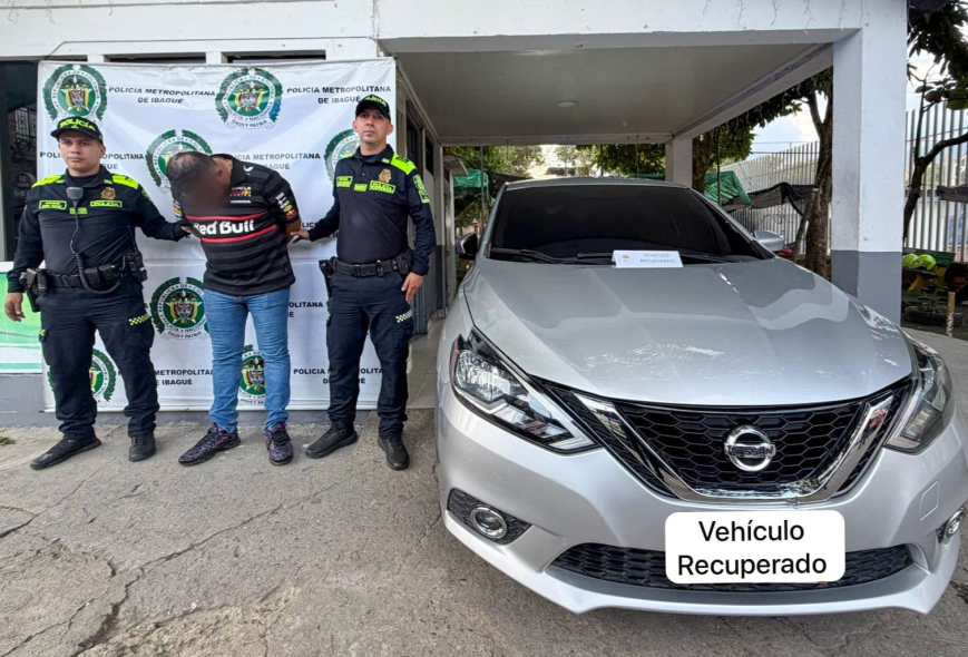 Carro de alto valor robado en Cali terminó incautado en Ibagué
