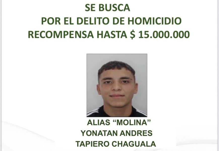 Ofrecen recompensa por alias ‘Molina’, señalado de cuatro homicidios en Ibagué