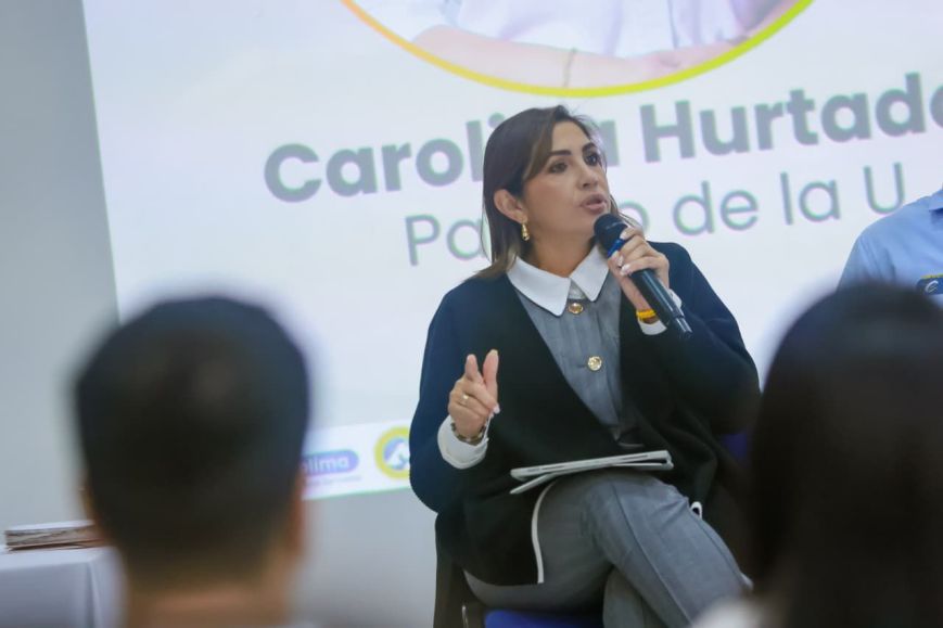 Central de abastos, aeropuerto y doble calzada: las banderas de Carolina Hurtado en foro económico